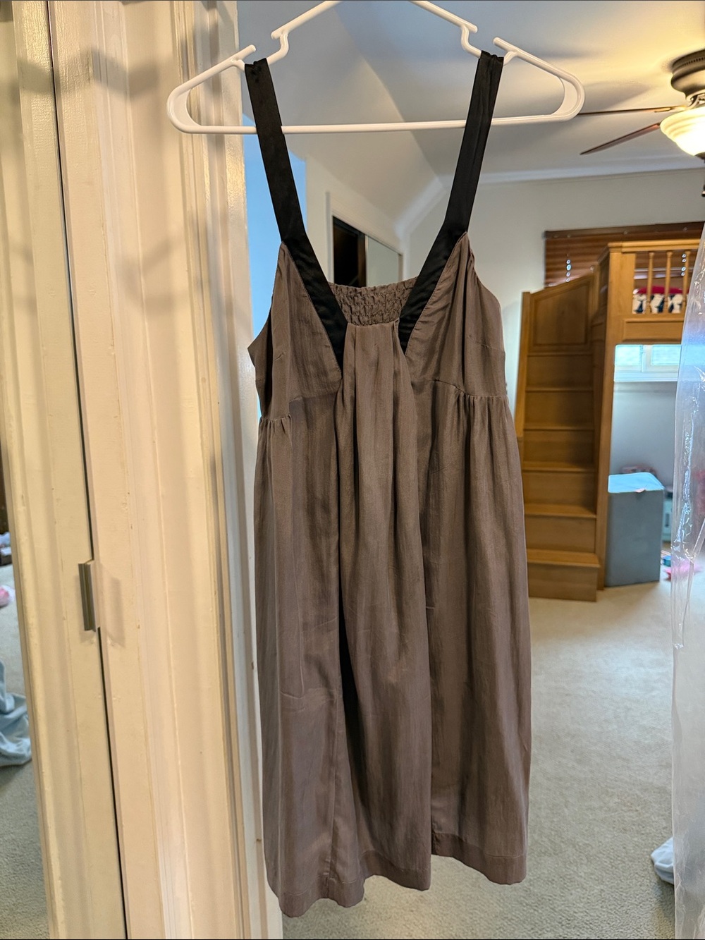 silence + noise Gray Mini Dress with Black Straps
